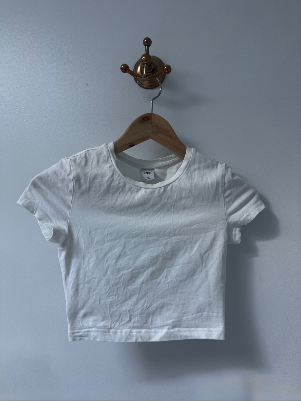 TNA White Short Sleeve Crewneck Tee for Kids